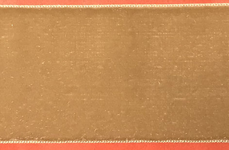 Beige sammetsband 37mm