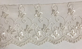 Spets Fjärilar Broderad Tyll