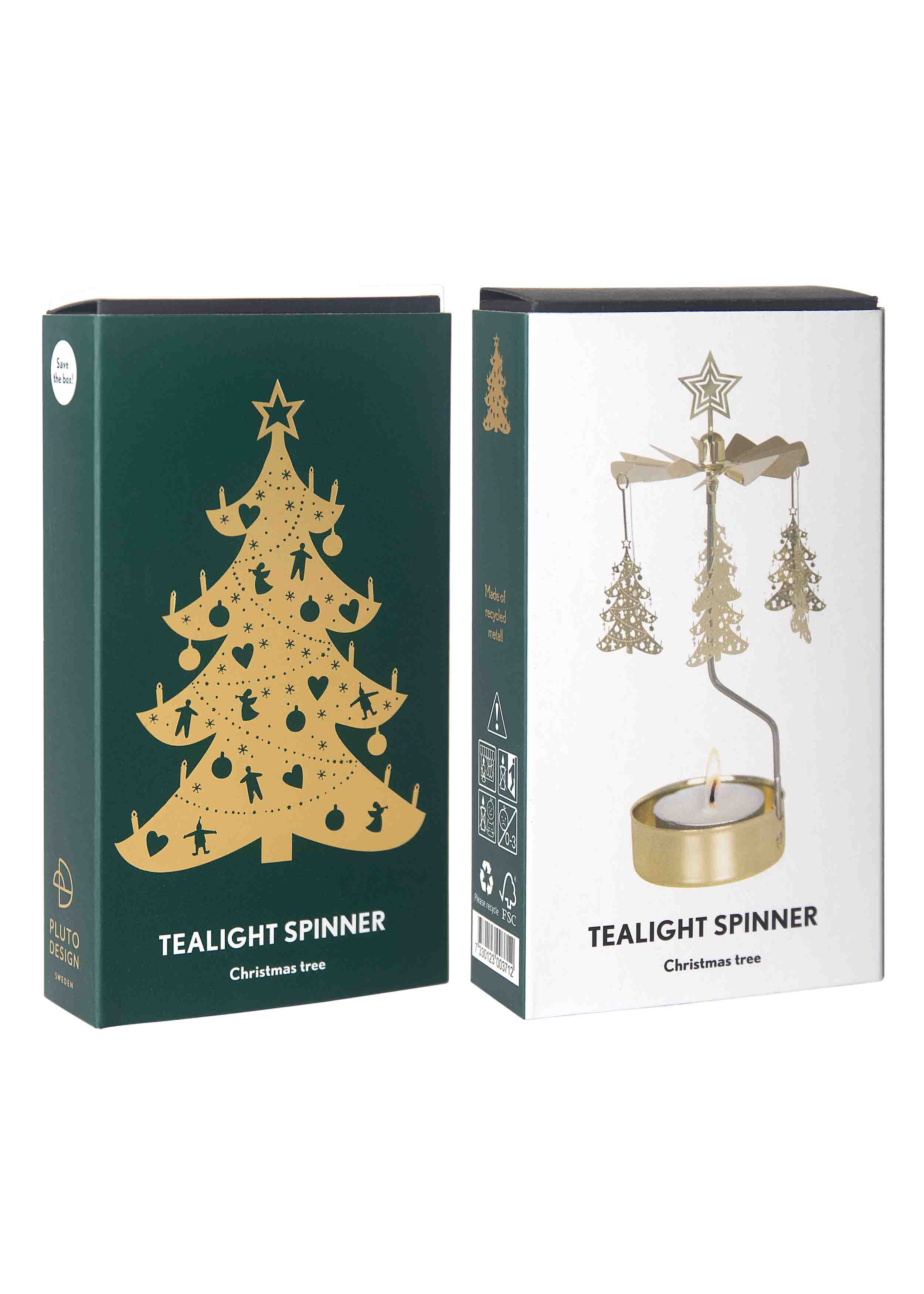 TEALIGHT SPINNER CHRISTMAS TREE