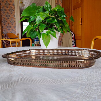 Silverpläterad  bricka 