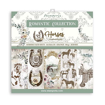 Stamperia Paper Pad 12X12 - Romantic Horses