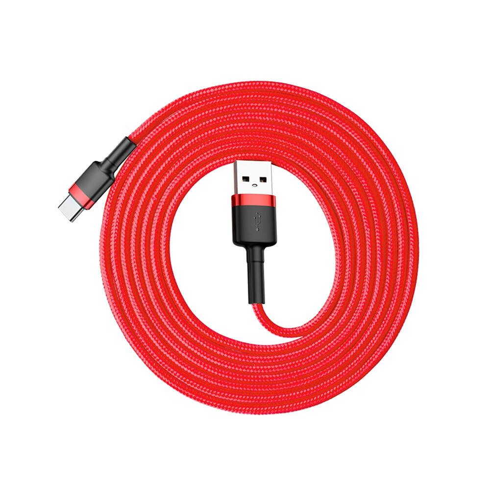 SiGN Cafule USB-C-kabel 2A, 2 m - Röd - 3