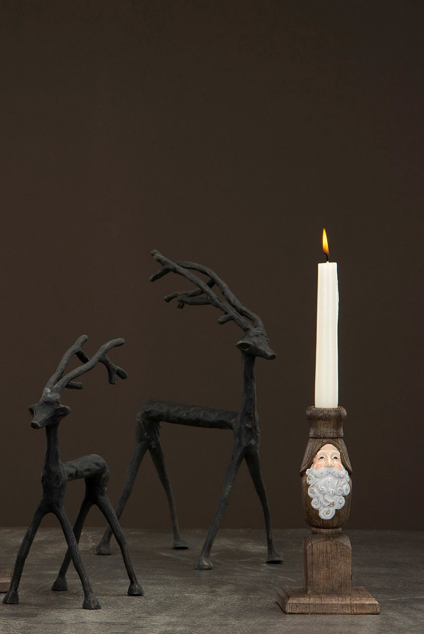 Candle holder/Tomte Nature Poly Small 9x9x20cm