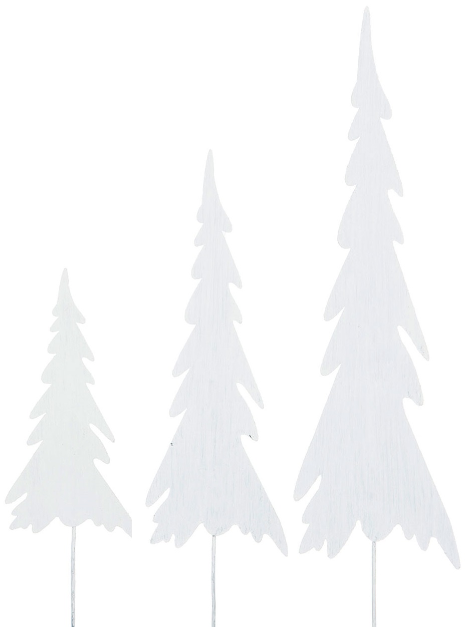 Julgran/Stick Metall Vit 25x7,5/40cm - 4