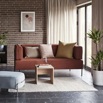 Soffa Maroon rostbrun Hubsch