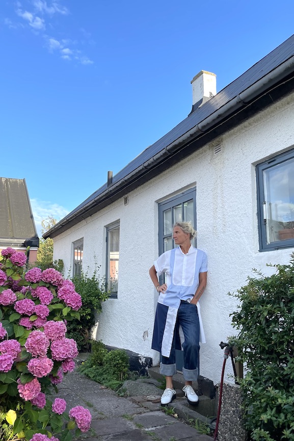 SÅLD Skjortklänning med skjortbröst - 3