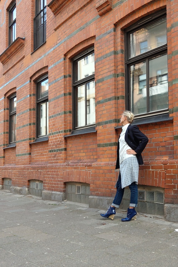 SÅLD Skjortklänning blekgrön rutig - 4
