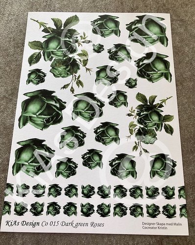 KiAs Design C0 015 Dark green Roses