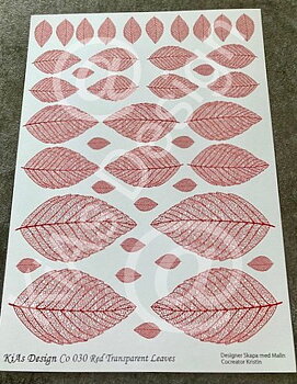 KiAs Design C0 030 Red Transparent Leaves
