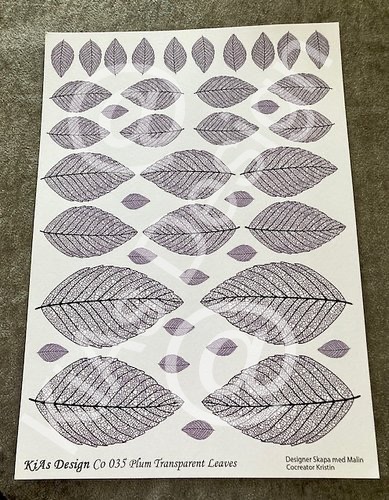KiAs Design KPCo 035 -Plum Transparent Leaves