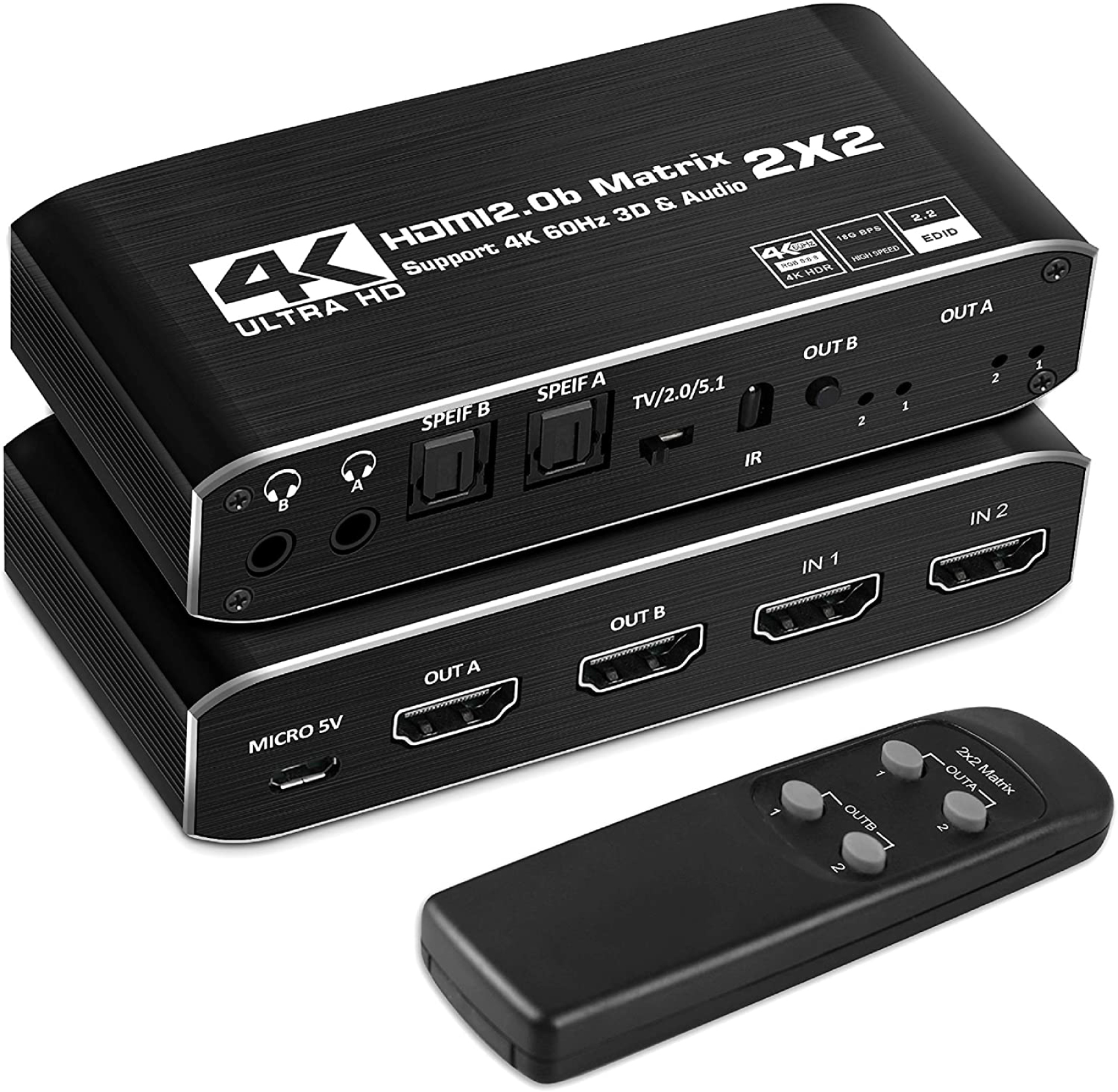 HDMI Matrix 2x2 4K/60Hz