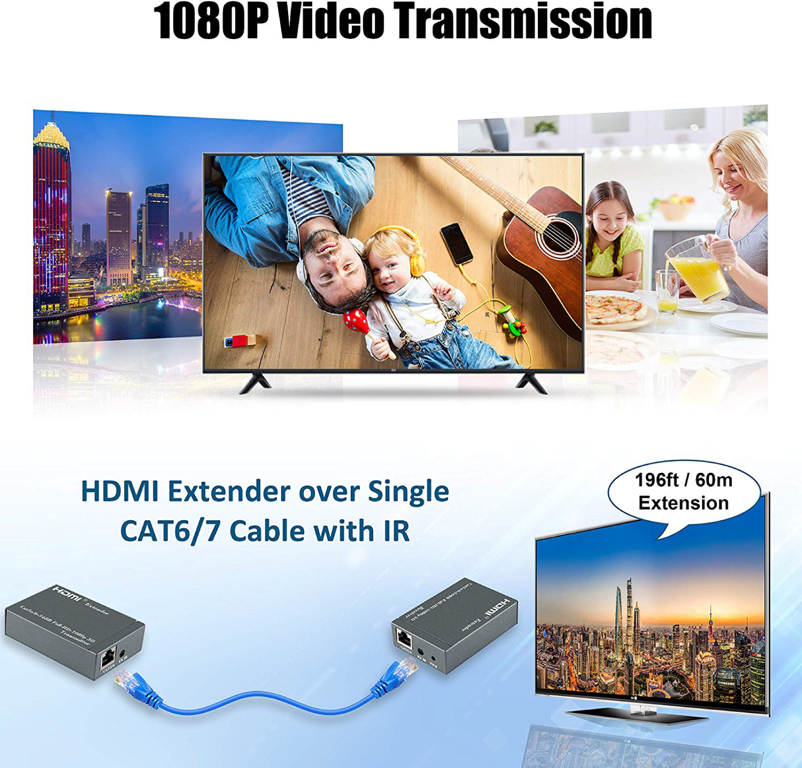 HDMI extender 60m IR - 3