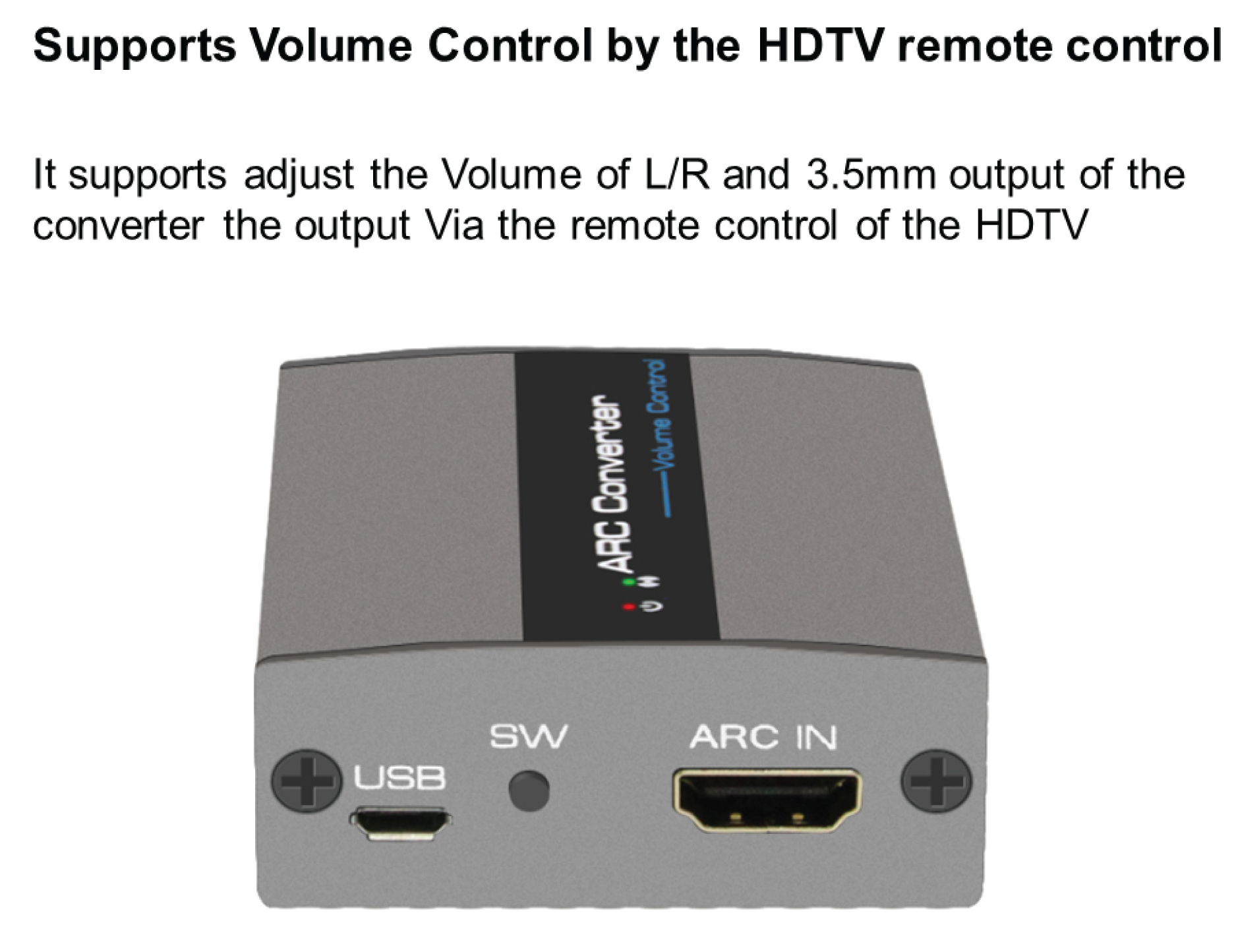 HDMI ARC L/R+3,5mm Audio