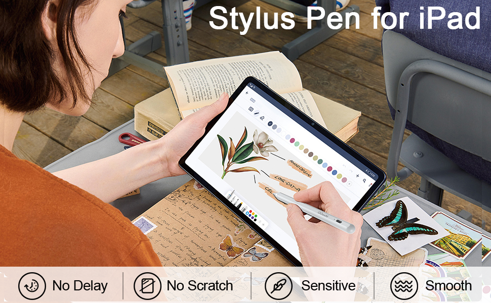 QGeeM Stylus Penna för iPad med handavvisningsteknik Vit - 6