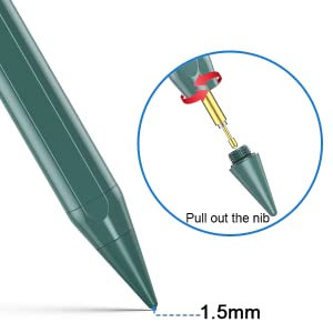 QGeeM Stylus Penna för iPad med handavvisningsteknik Grön - 12