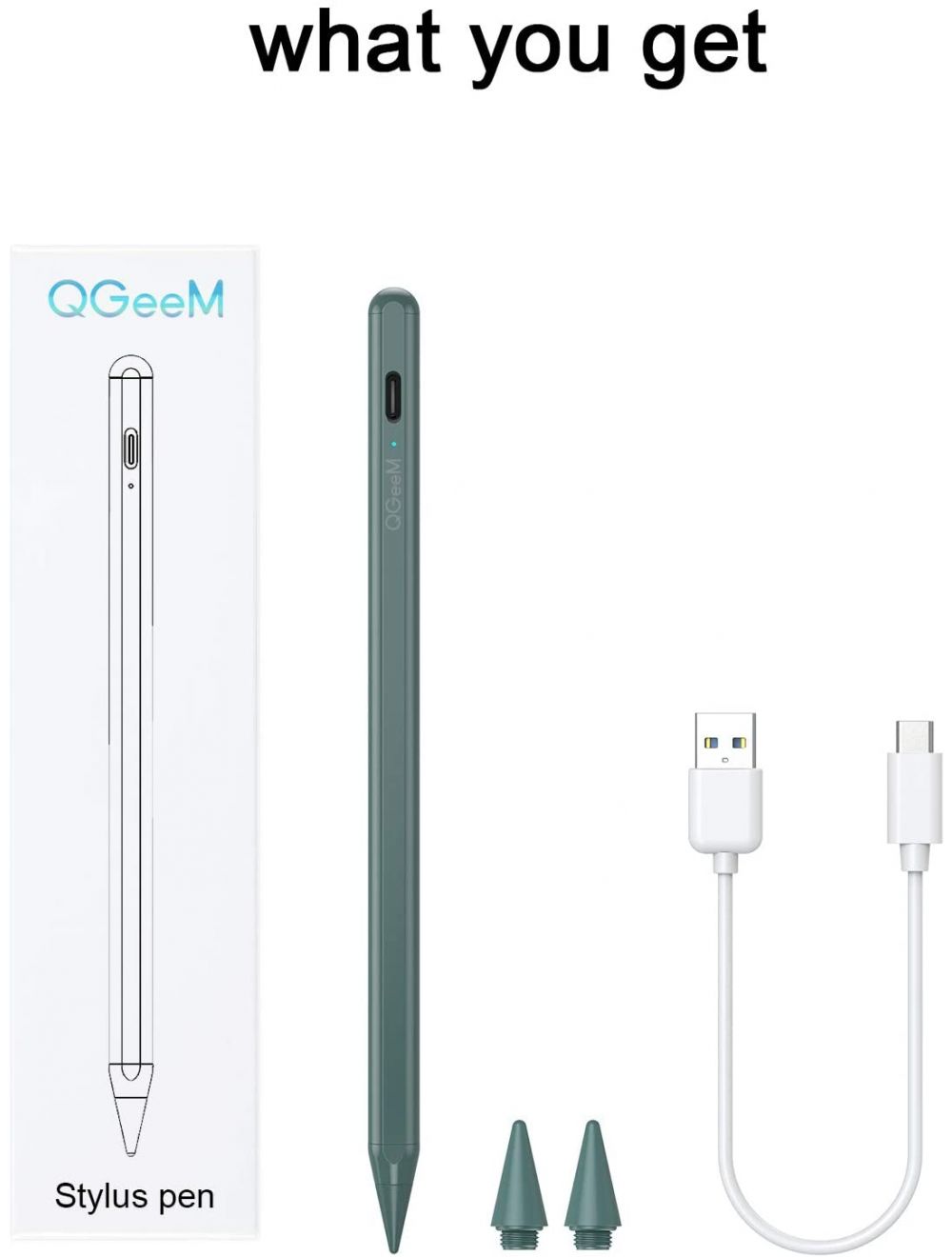 QGeeM Stylus Penna för iPad med handavvisningsteknik Grön - 7
