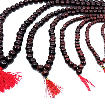 Mala Rosary in Red Colored Sandelwood