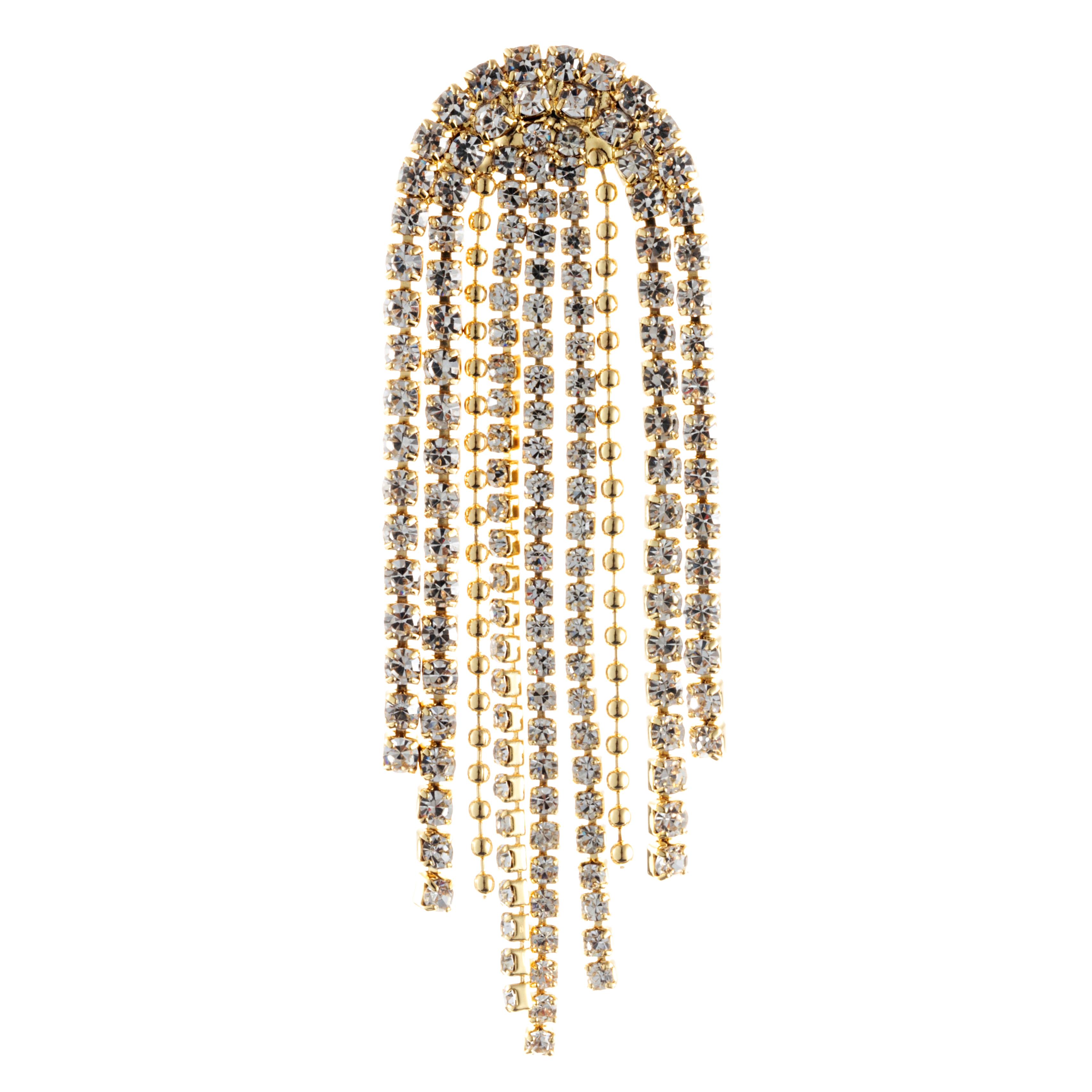 Cabana crystal earring, gold - 3