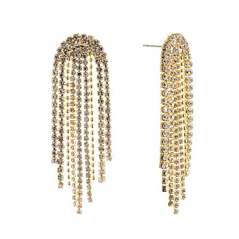 Cabana crystal earring, gold