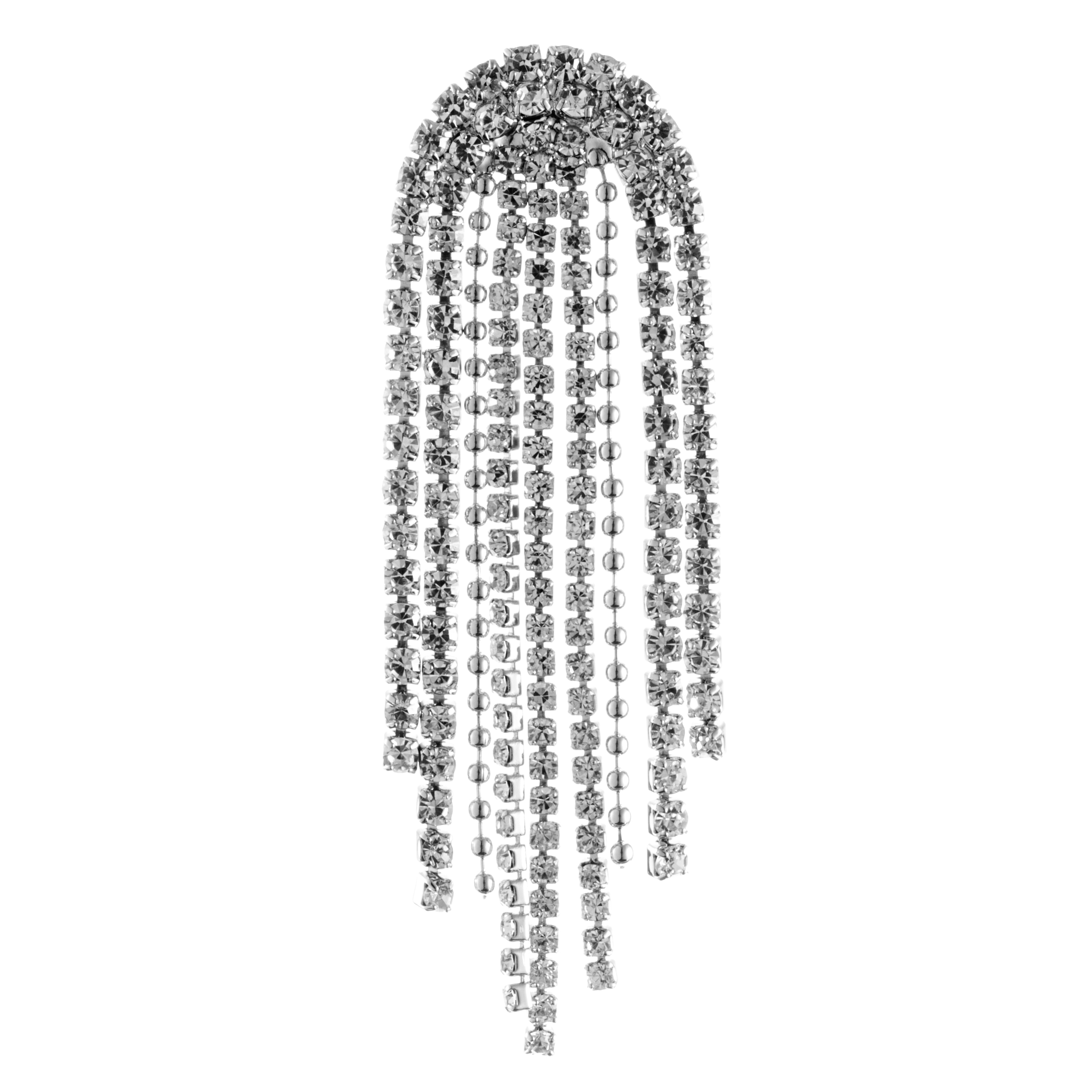 Cabana crystal earring, silver - 3