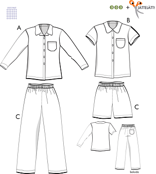 Pyjamas John B, 6H07, S - XL