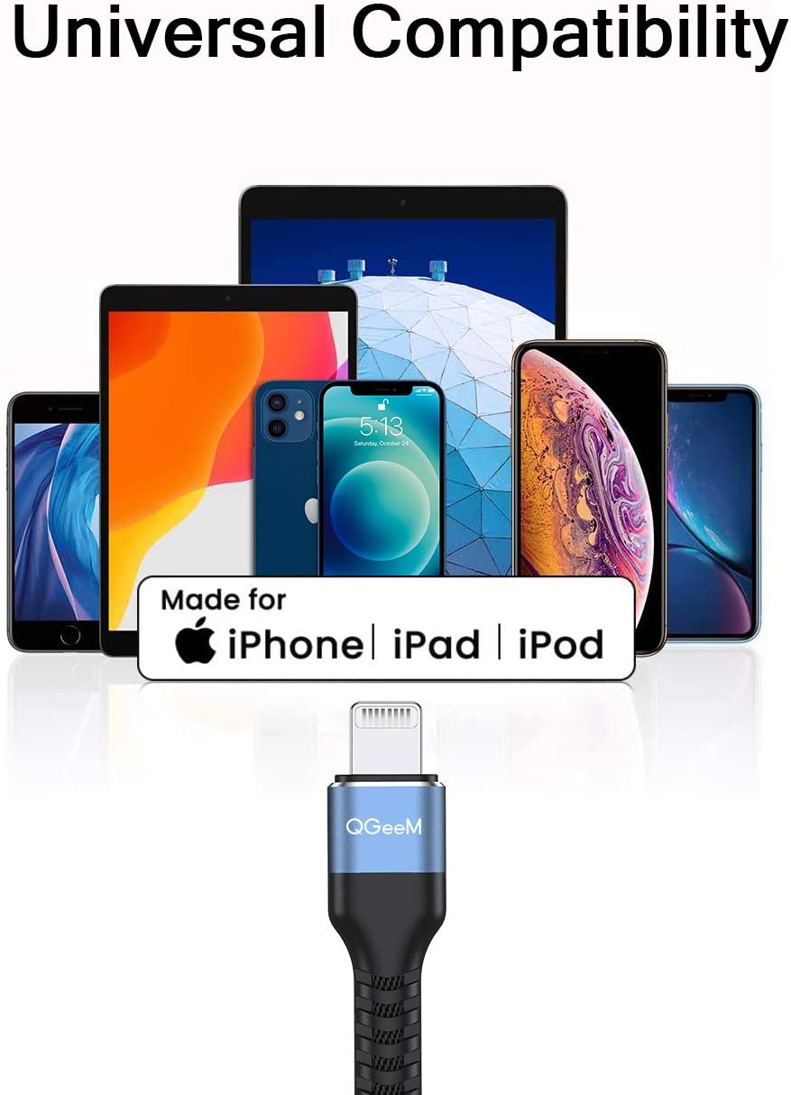 QGeeM 1m USB A to Lightning Cable - 4