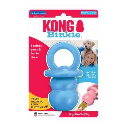 Kong Hundleksak Puppy Binkie Medium 13x7cm  Blå - 4