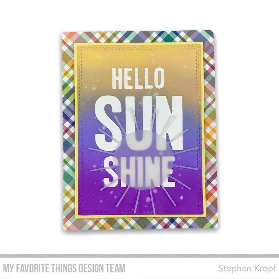 My Favorite Things -MSTN Rainbow Plaid Paper Pad - 5
