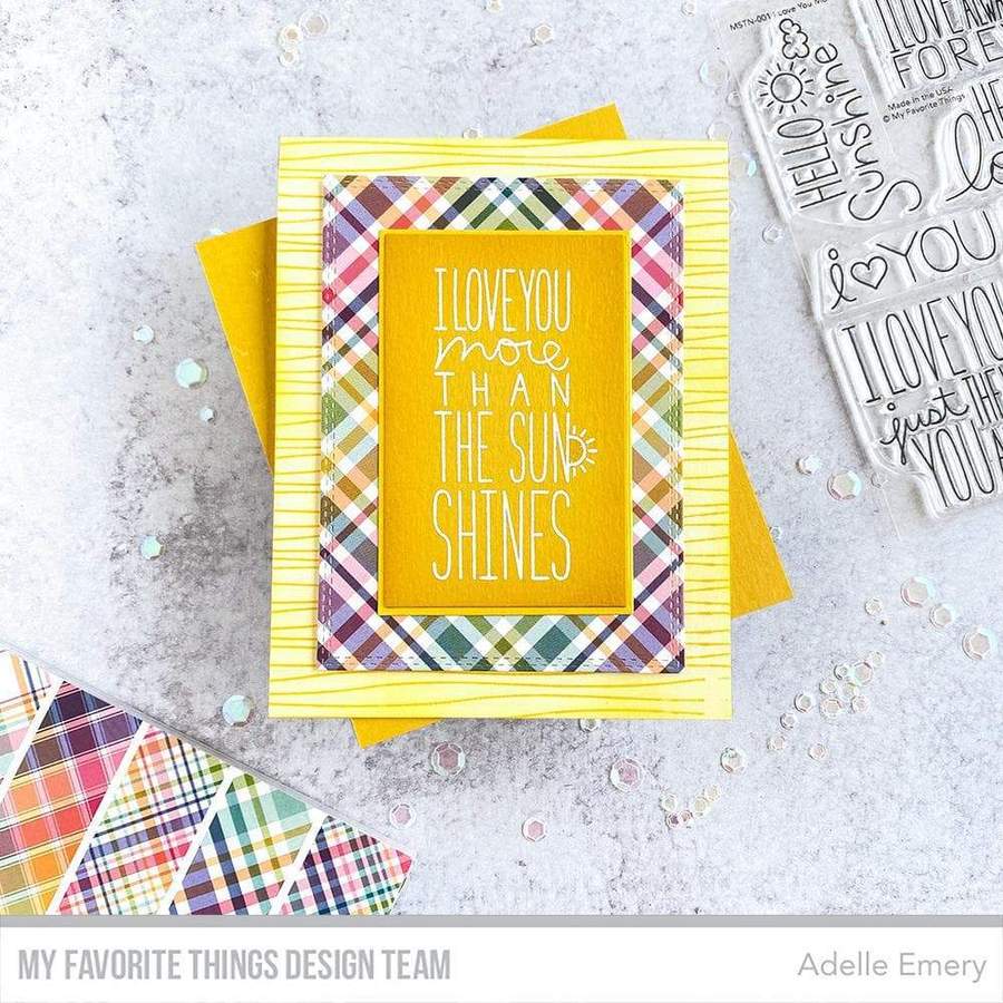 My Favorite Things -MSTN Rainbow Plaid Paper Pad - 3