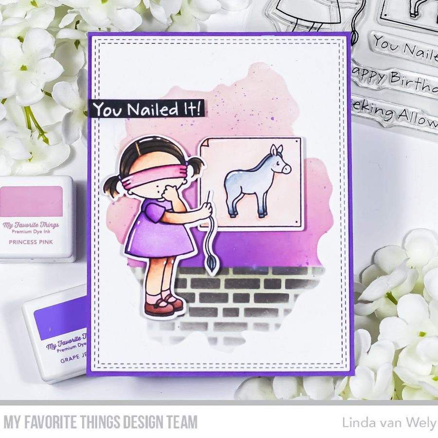 My Favorite Things -Slimline English Brick Wall Stencil WS - 3