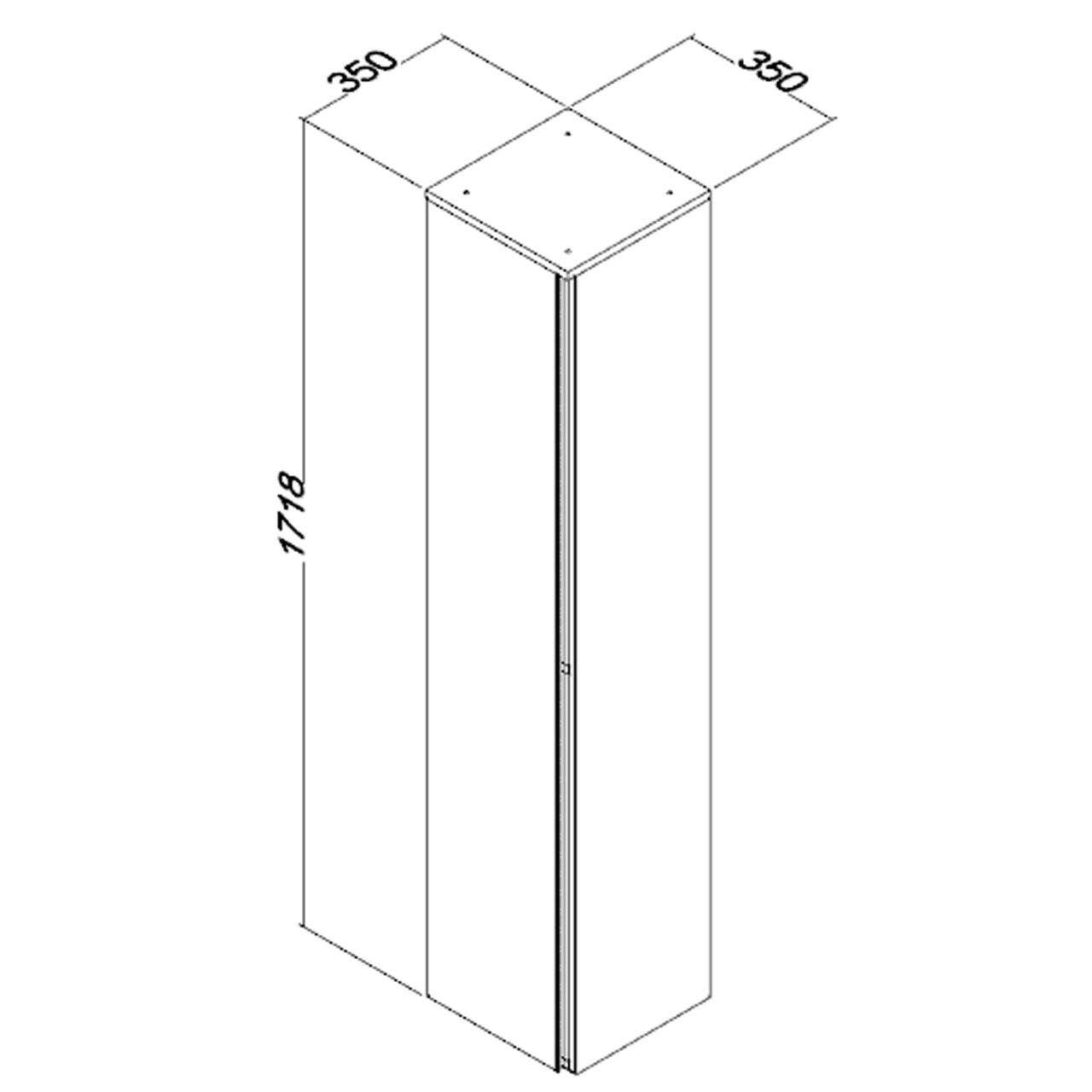 Victoria høyskap Maxi hvit (H1718 mm) - 2