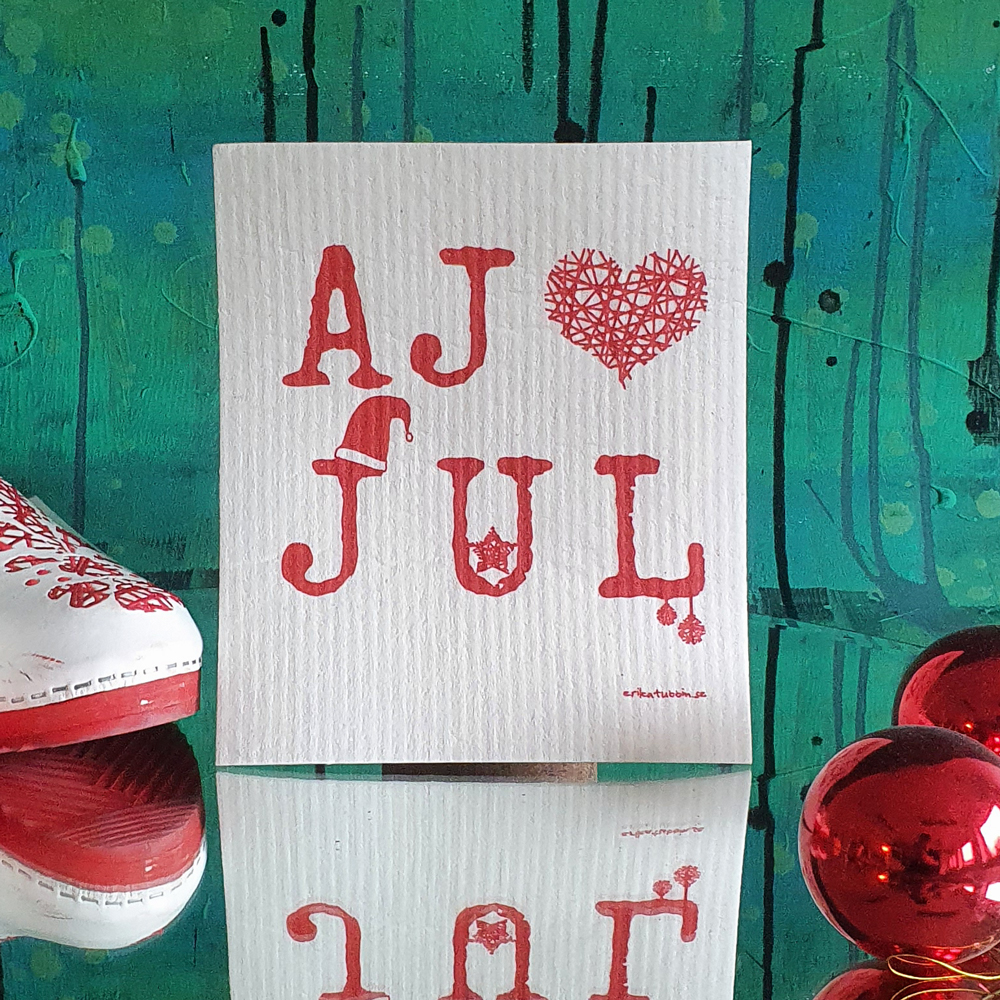 dishcloth AJ LOVE JUL red - 3