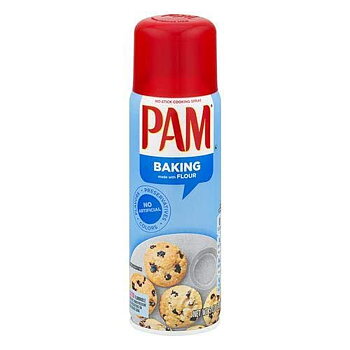 Pam spray baking with flour