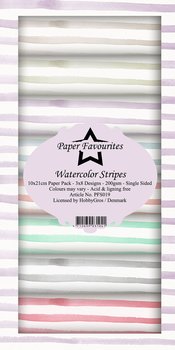 Paper Favourites Watercolor Stripes Slim Paper Pack 