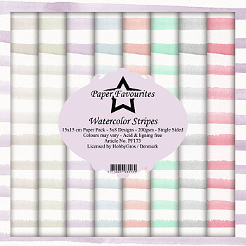 Paper Favourites Watercolor Stripes 6x6 Inch Paper Pack