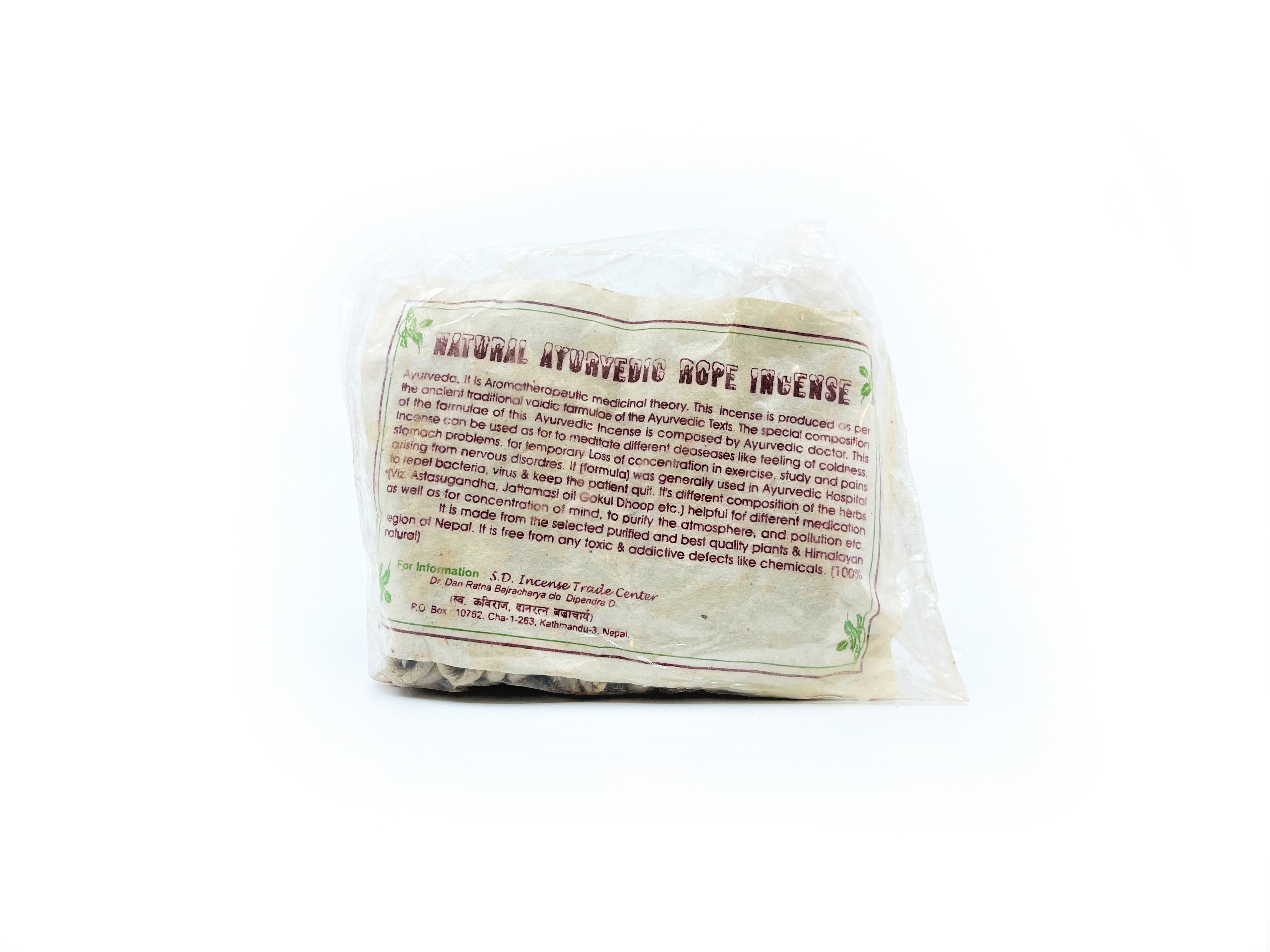 Natural Ayurvedic Rope Incense - 80 ropes