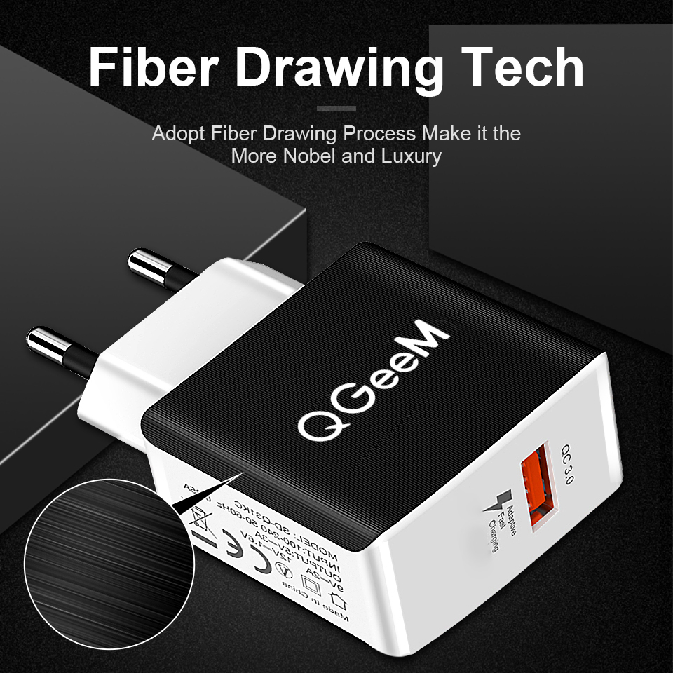  QGeeM Snabbladdare 1x QC3.0 3A