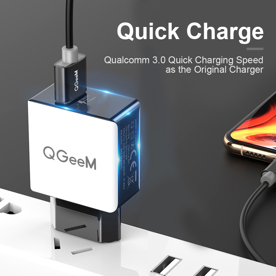  QGeeM Snabbladdare 1x QC3.0 3A - 3