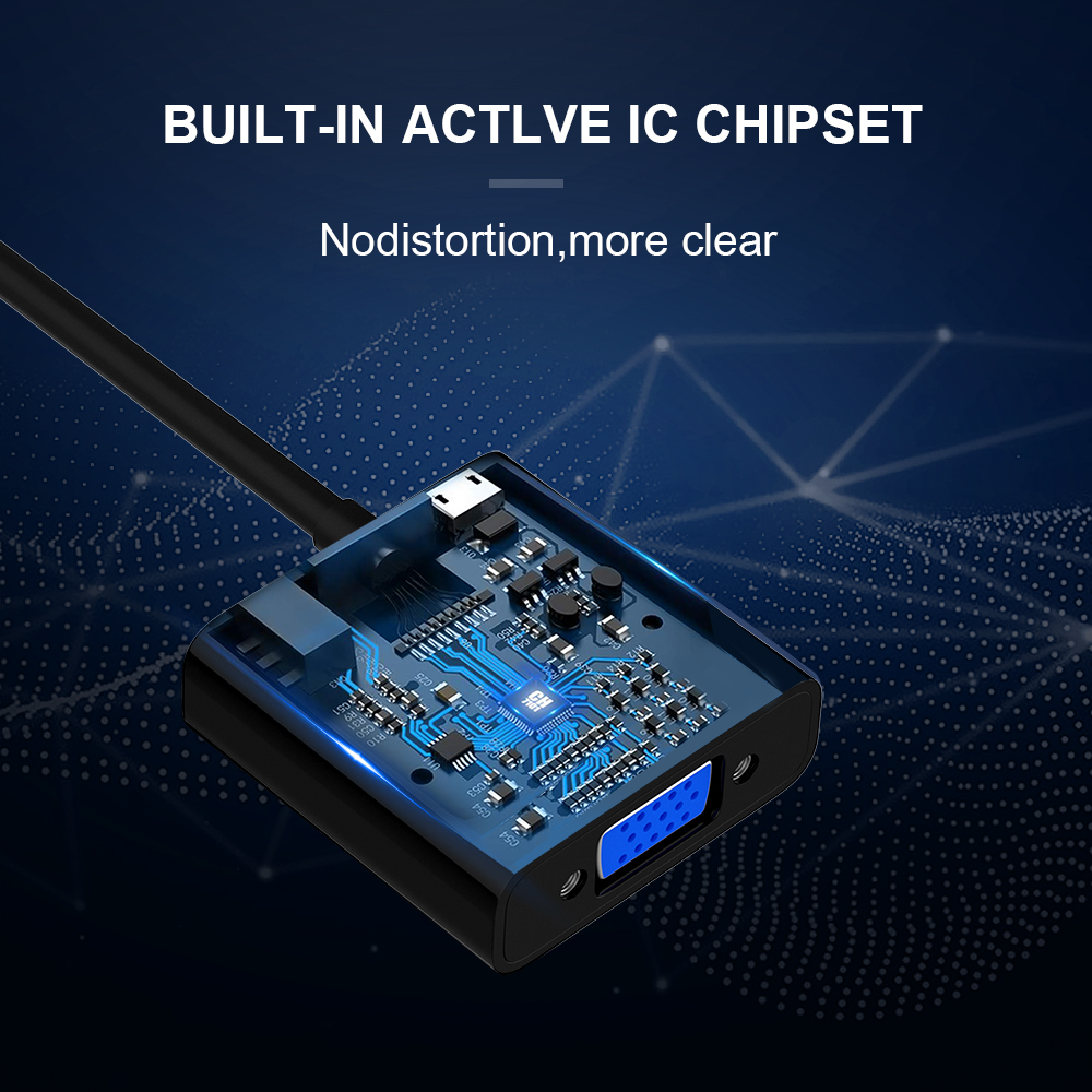  QGeeM HDMI till VGA +Audio - 5