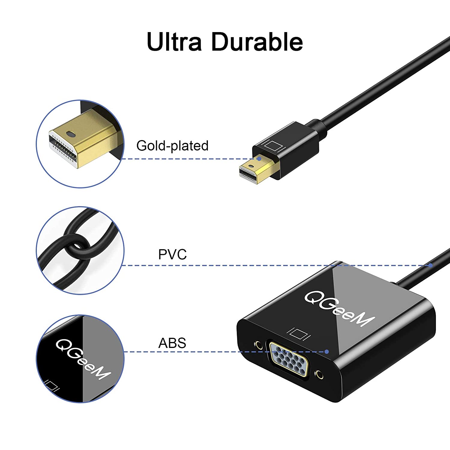  QGeeM Mini DP till VGA - 7