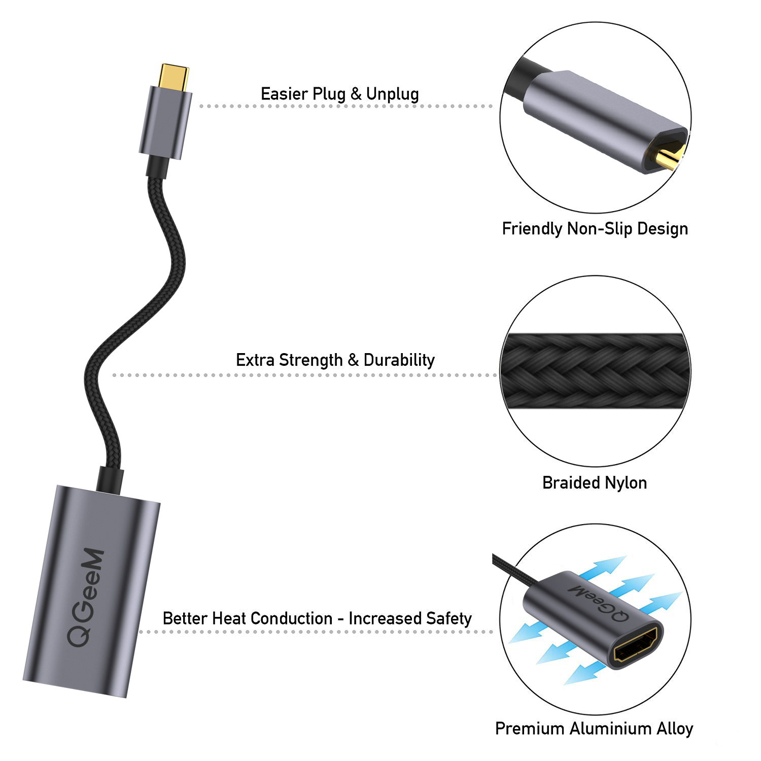  QGeeM USB-C till HDMI - 7