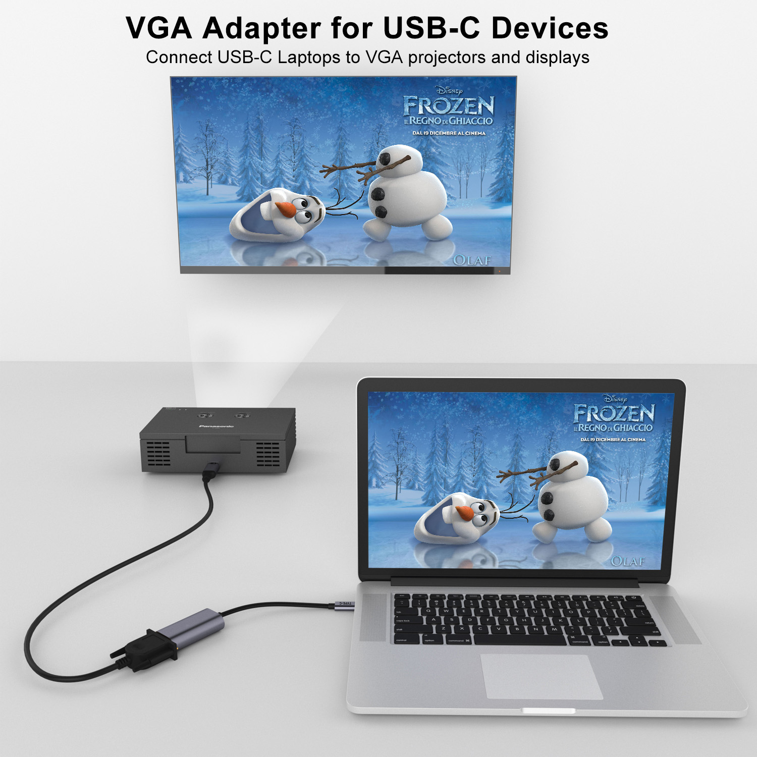  QGeeM USB-C till VGA - 4