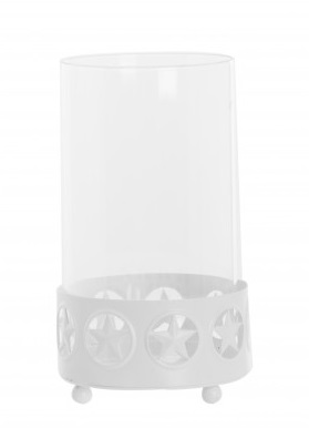 Lykta - Ljuslykta - Vit - 15x8 cm - 2