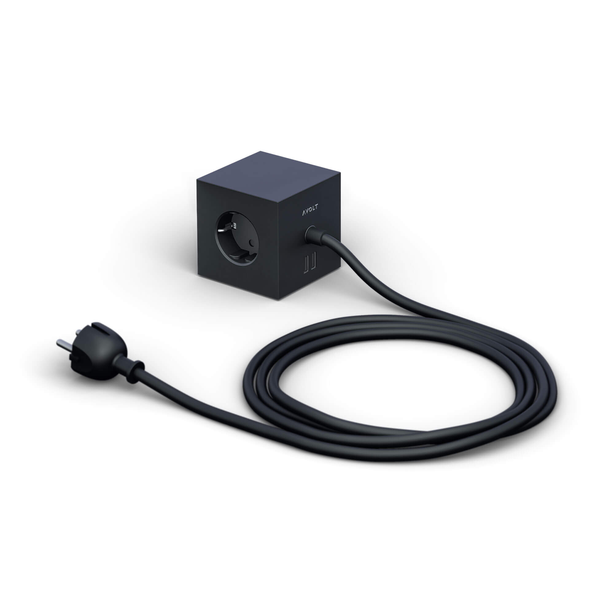 Square 1, Stockholm Black med USB, från Avolt