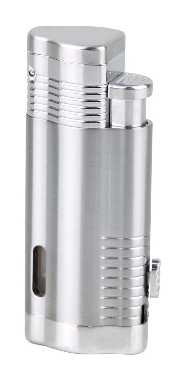 Jean Claude Havanna III Torch Lighter - Inbyggd cigarrborr Chrome