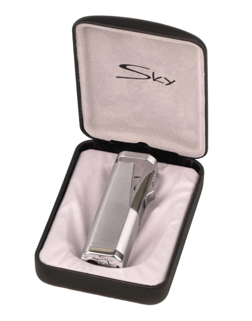 Sky III Jet Flame Lighter - Inbyggd cigarrborr Giftbox
