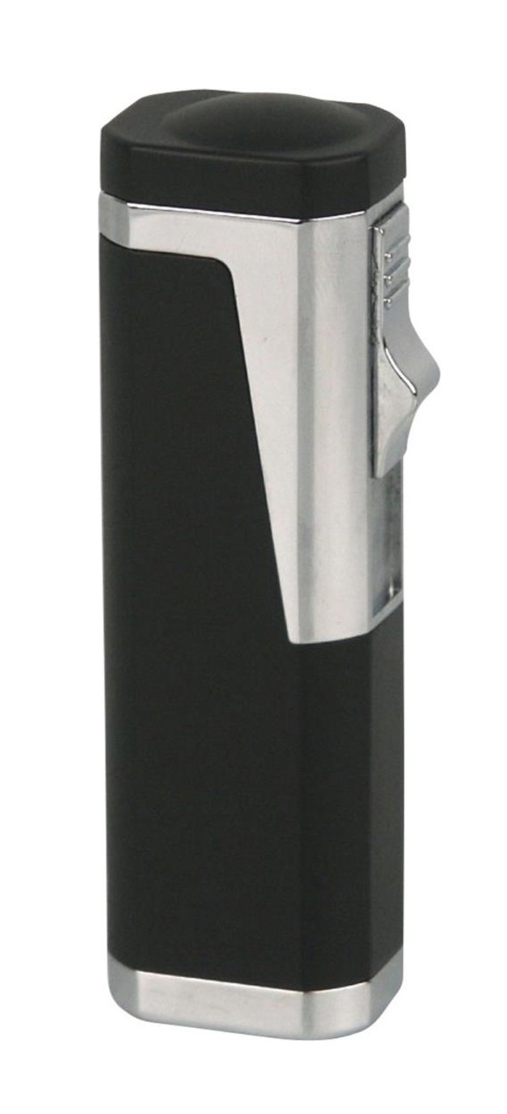 Sky III Jet Flame Lighter - Inbyggd cigarrborr Black