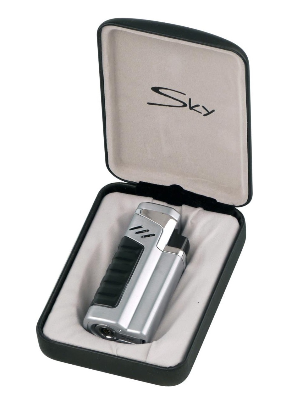 Sky IIII Jet Flame Lighter - Inbyggd cigarrborr Giftbox