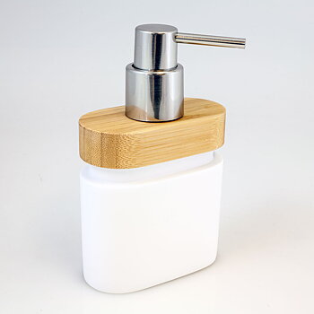 Tvålpump Wood vit