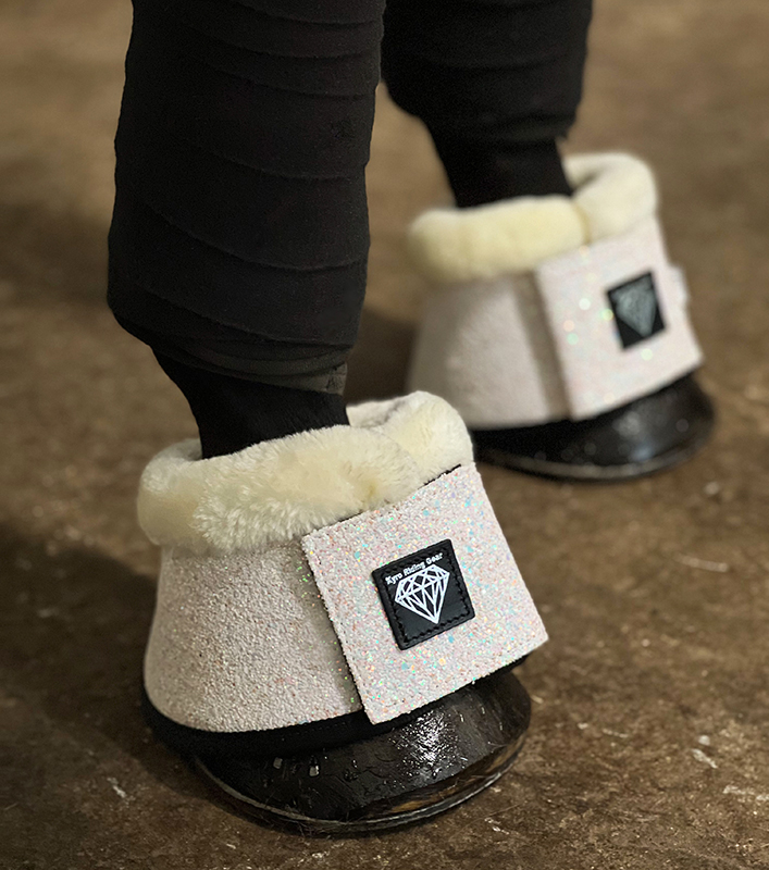 BELL BOOTS SUPER SPARKLY WHITE SNOW TEDDY
